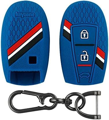 Keyzone® striped key cover and keyring compatible for Baleno, Ciaz ...