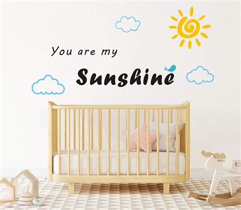 Amazon.com: Sun Wall Decal Kids Wall Decals Large Yellow Sun Decal ...