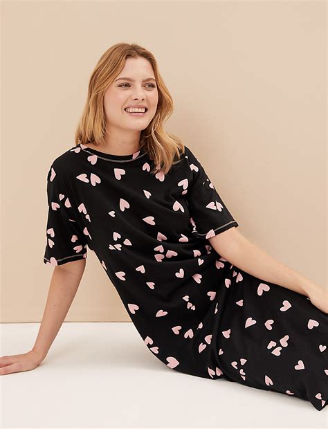 Buy 2pk Cotton Rich Printed Long Nightdresses at Marks & Spencer