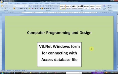 VB.NET Access Tutorial 的图像结果