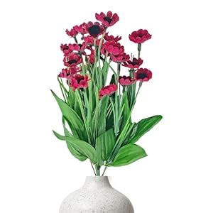 Kraft Seeds by 10CLUB Artificial Daisy Flowers | Dark Pink Daisy ...