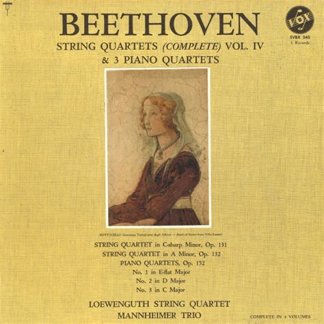 Image result for Beethoven Complete String Quartets