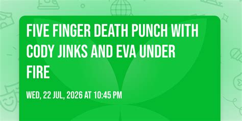 Five Finger Death Punch with Cody Jinks and Eva Under Fire, Maine ...