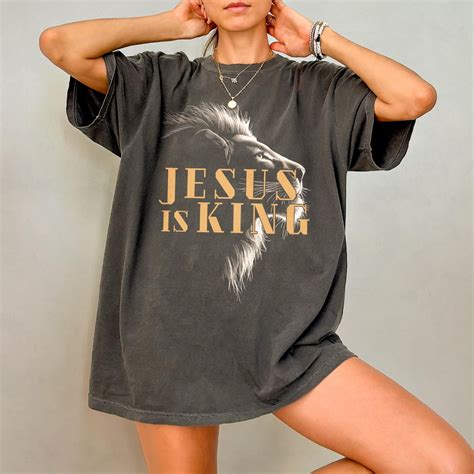 Jesus Is King Shirt, Christianity TShirt, Christian Lion Graphic Tee ...