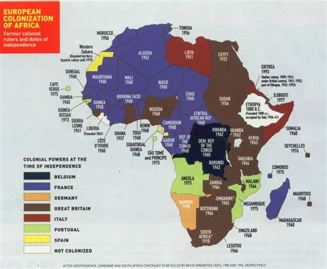 African Colonization Map Of Africa