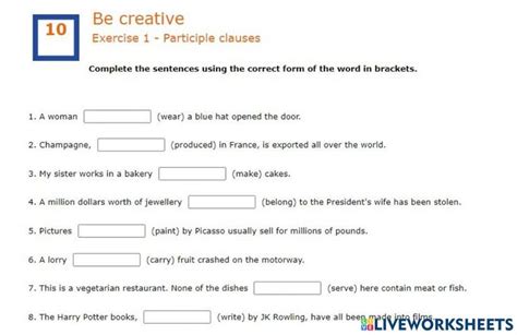 Image result for Participle Clauses Practice