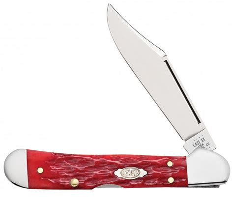 Case XX Knives Peach Seed Jigged Dark Red Bone Mini Copperlock Carbon ...