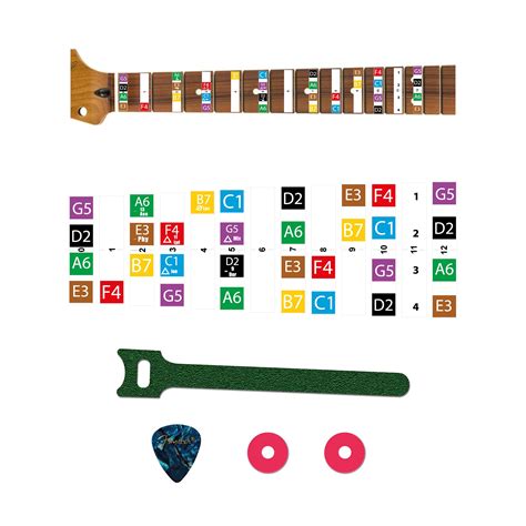 Bass Guitar Fretboard Note Stickers Includes A Pick Strap Stops ...