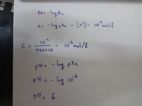 10 ml of a solution having PH =4 is added with 990 ml of 0.1M NaCl ...