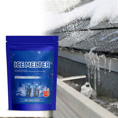 Ice Melt Safer For Concrete,Rock Salt For Snow,100g Bag,Snow Salt Ice ...