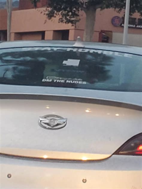 They have their snap on their windshield with DM the nudes under it | Scrolller