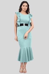 oxalis Women Bodycon Multicolor Midi/Calf Length Dress - Buy oxalis ...