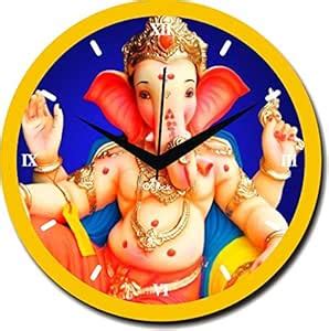 Buy 2 O Clock Lord Ganesha Printed Analog Wall Clock Online at Low ...