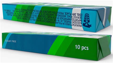 Mint Chewing Gum Pack 3D Model $19 - .max .3ds .blend .c4d .fbx .ma ...