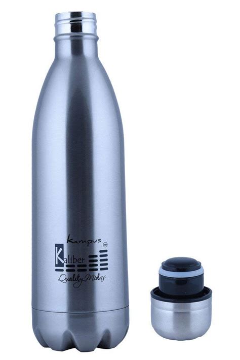Kaliber Kampus Stainless Steel Water Bottle, 750ml, Silver, Set of 1 ...