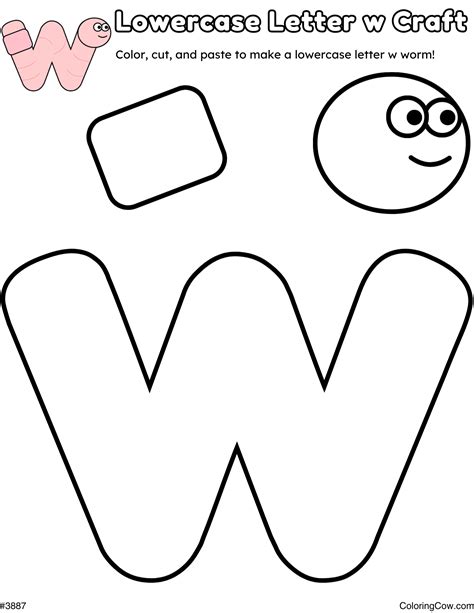 Lowercase Letter w Worm Craft