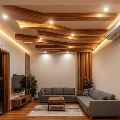 Modern POP Peripheral False Ceiling Design With Paint Finish