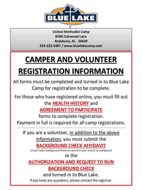 Fillable Online 2020 Summer Camp Registration Form - Epworth Church Fax ...