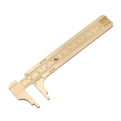 Buy Retro Vernier Caliper, 1pc Mini Brass Sliding Gauge Pocket Vernier ...