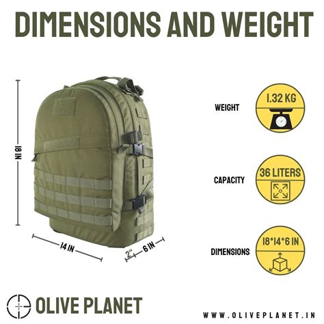 3 Day Tactical Backpack | 36 Liters | Cordura Nylon – Olive Planet