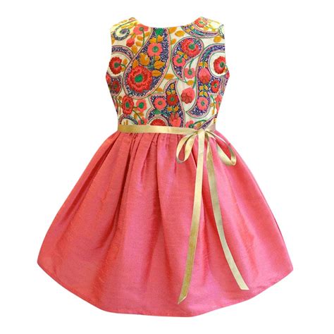 Hopscotch A.T.U.N Girls' Rouge Bloom Embroidered Dress in Pink Colour ...