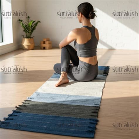 Buy Handwoven Cotton Yoga Mat 2x6 Ft — Eco-friendly Non-slip Travel ...