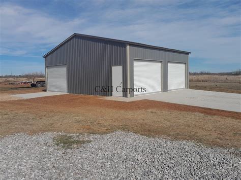 35'x30'x9' Clear Span Garage - C&H Carports Inc