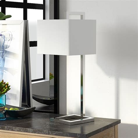 Hailey Home Grayson 26-in Polished Nickel On/Off Switch Table Lamp with ...