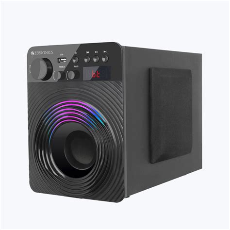 Zebronics Udaan Pro 2.1 Speaker - 60W, Deep Bass, LED