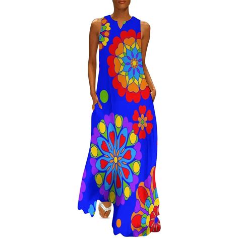 Rainbow Flowers Hippy Hearts Love Design Long Dress dress for women wedding dresses for woman Dress