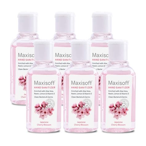 Buy MAXISOFT HAND SANITIZER GEL (JAPANESE CHERRY BLOSSOM) (60 ML - PACK ...