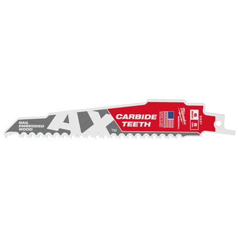 MILWAUKEE, 5 Teeth per Inch, 6 in Blade Lg, Reciprocating Saw Blade ...