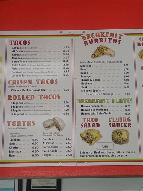 Menu at Don Ladis Taco Shop restaurant, Gresham