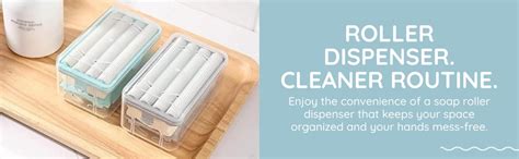 LEAWALL Easy Cloth Plastic Washing Soap Roller, Dispenser Case with Lid ...