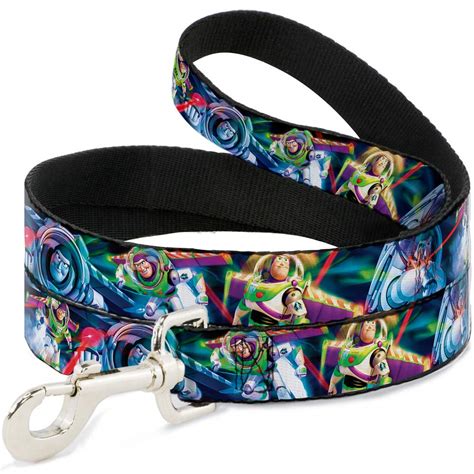 Buckle-Down Wide 1.5" "Buzz Lightyear Action Poses Stacked" Dog Leash ...