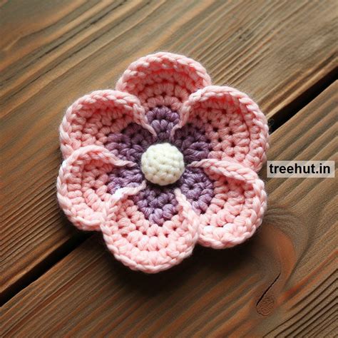 Pastel Pink and Blue Crochet Flower Ideas
