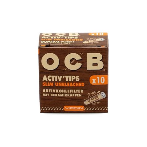 Buy OCB ACTIV'TIPS SLIM Virgin CHARCOAL FILTERS (7mm) | Slimjim India ...