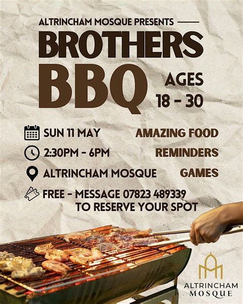 Altrincham Brothers BBQ!, Altrincham Muslim Association, Hale, 11 May ...