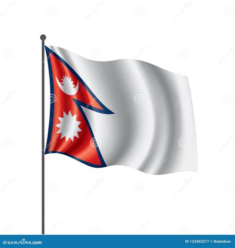 Bandera De Nepal, Ejemplo Del Vector En Un Fondo Blanco Ilustración del ...