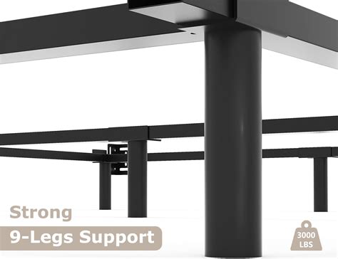 Buy QFTIME Adjustable Low Profile Metal Bed Frame, Bed Base for Box ...