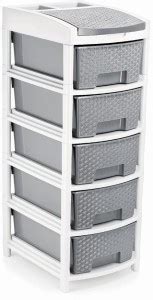 Liza Plastic Large Multi-Purpose Modular Drawer Rack Storage Portable ...