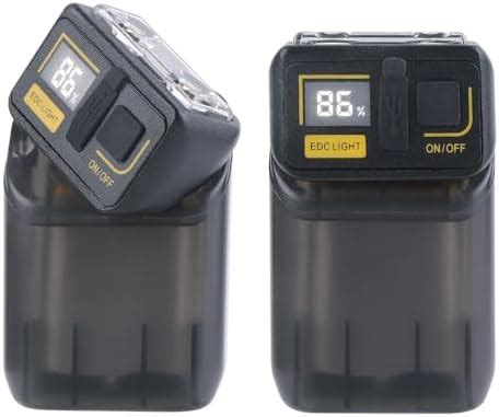 Linist Mini Flashlight with Clip, Digital Power Display Rechargeable ...