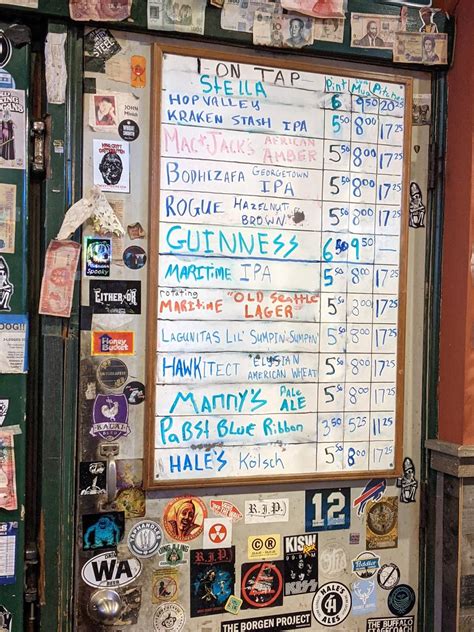 Menu at Boxcar Ale House pub & bar, Seattle