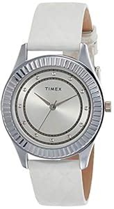 TIMEX Classics Analog Watch for Women with Silver Round Dial & White ...