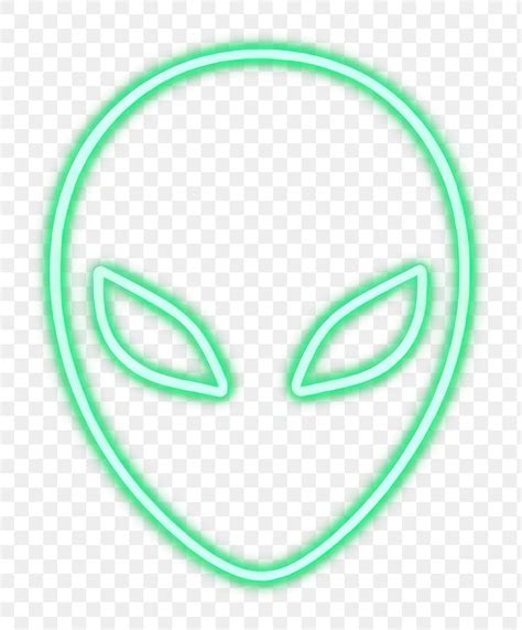 PNG Green alien icon neon | Free PNG - rawpixel