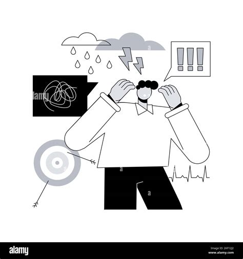 Anxiety abstract concept vector illustration. Social anxiety disorder, screening test, worry ...