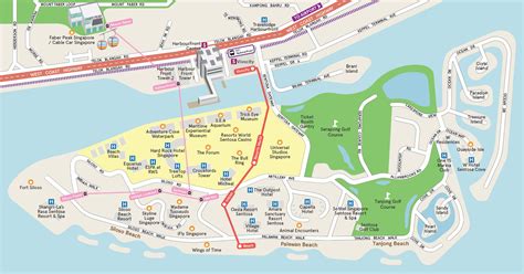 Map Of Singapore City With Attractions And Attractions - Infoupdate.org