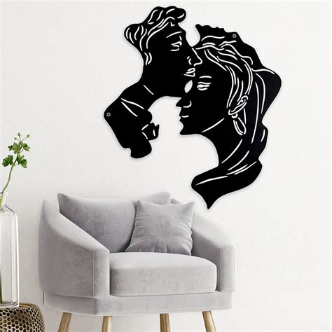 Buy Wall Art Metal Decor- Two Faces Real Metal Wall Art Decor - Modern ...