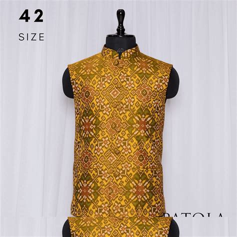 Nehru Jacket Single Ikat Patola – My Store