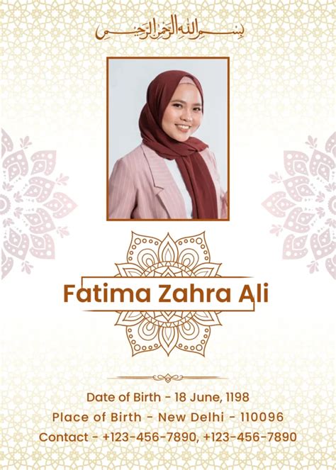 Create Your Muslim Biodata for Marriage - Free Templates